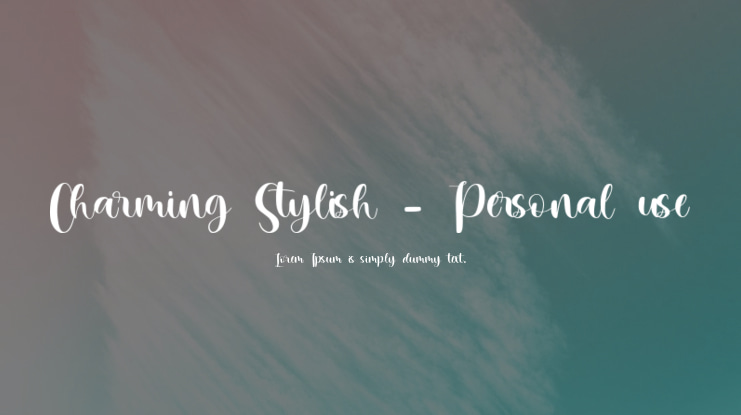 Charming Stylish - Personal use Font