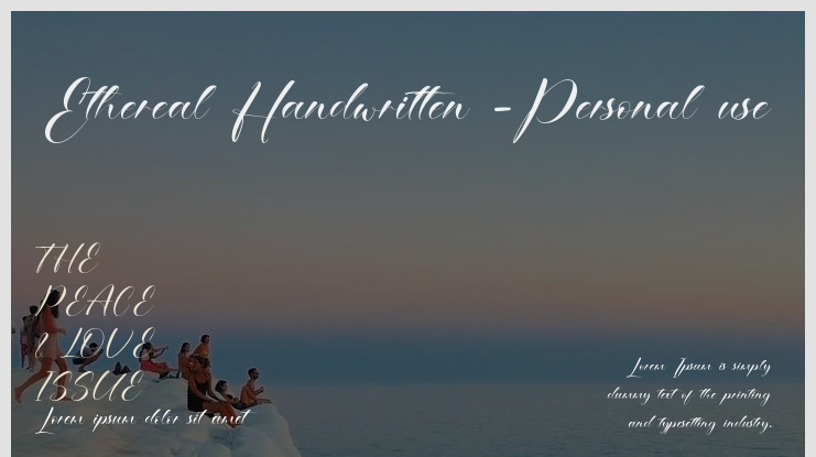 Ethereal Handwritten -Personal use Font