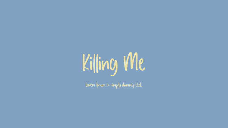 Killing Me Font