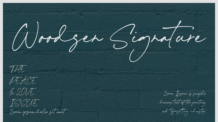 Woodsen Signature Font