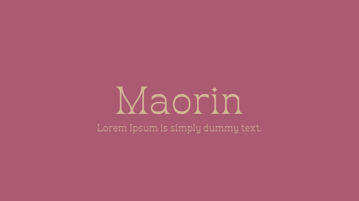 Maorin Font
