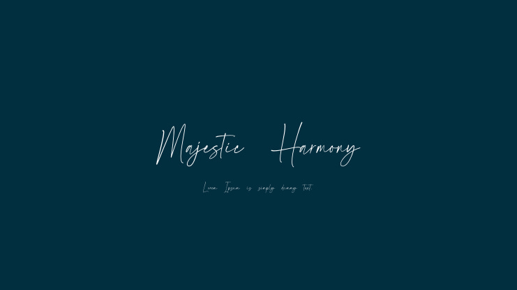 Majestic Harmony Font