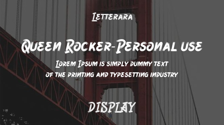 Queen Rocker-Personal use Font