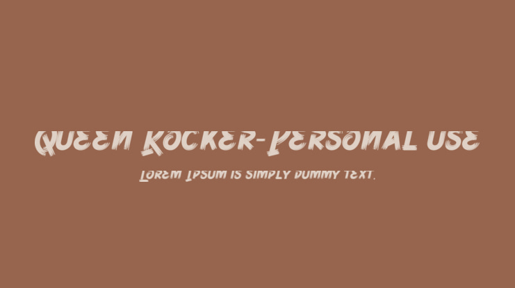 Queen Rocker-Personal use Font