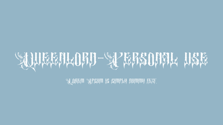 Queenlord-Personal use Font