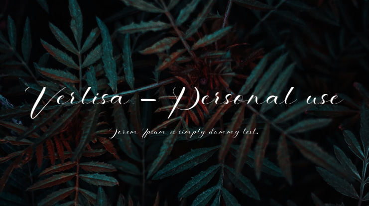 Verlisa - Personal use Font