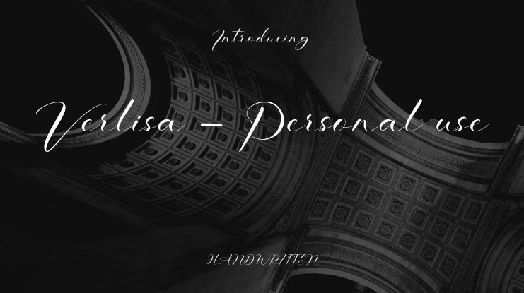 Verlisa - Personal use Font