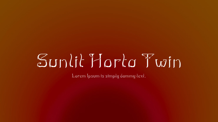Sunlit Horta Twin Font