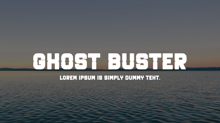 Ghost Buster Font
