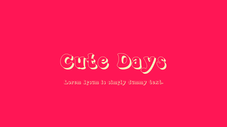 Cute Days Font