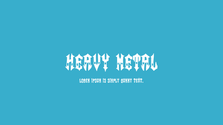 Heavy Metal Font