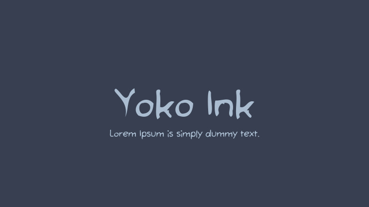Yoko Ink Font