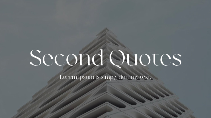 Second Quotes Font