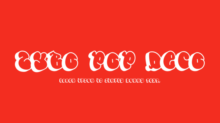 Zybo Pop Deco Font Family