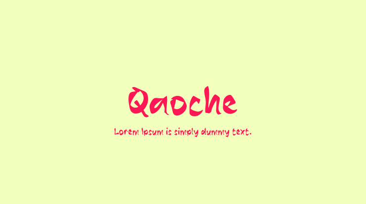 Qaoche Font