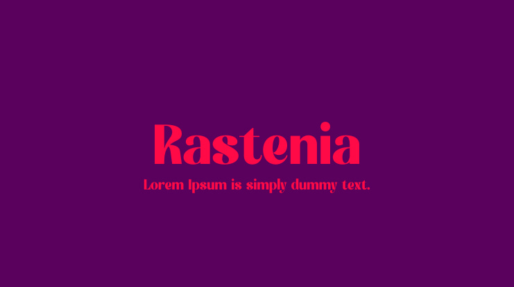 Rastenia Font