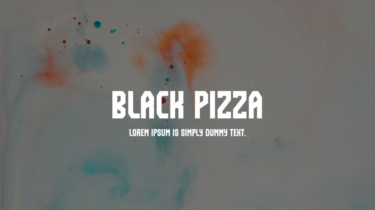 Black Pizza Font