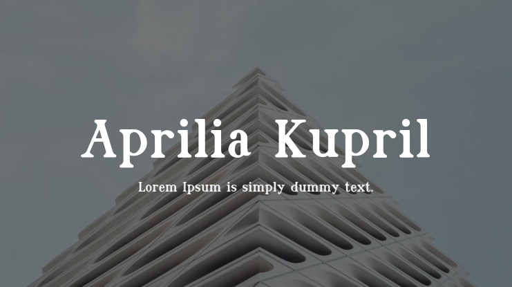 Aprilia Kupril Font Family