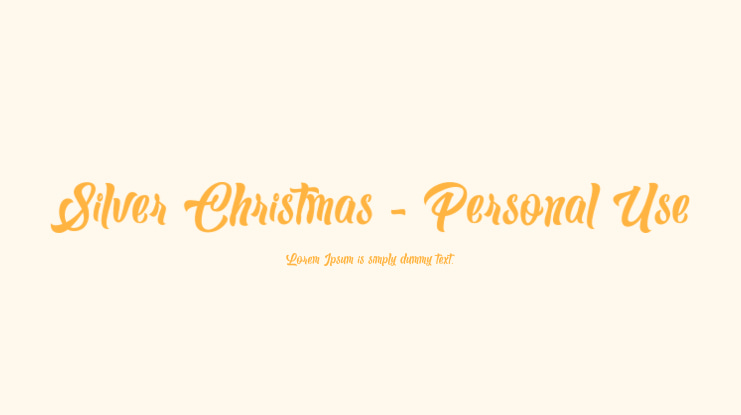 Silver Christmas - Personal Use Font