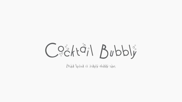 Cocktail Bubbly Font Family