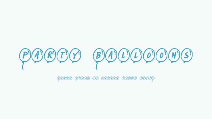 Party Balloons Font