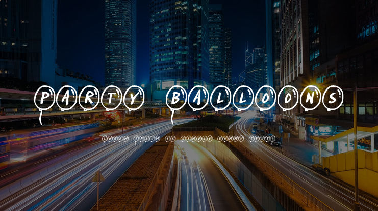Party Balloons Font