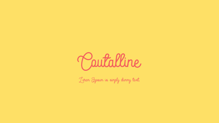 Coutalline Font