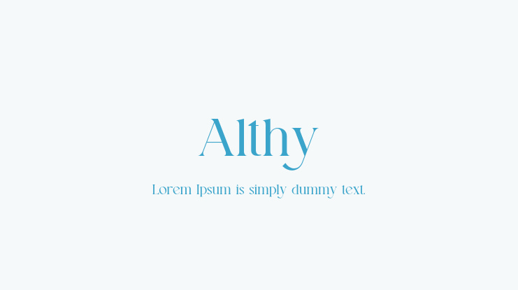 Althy Font
