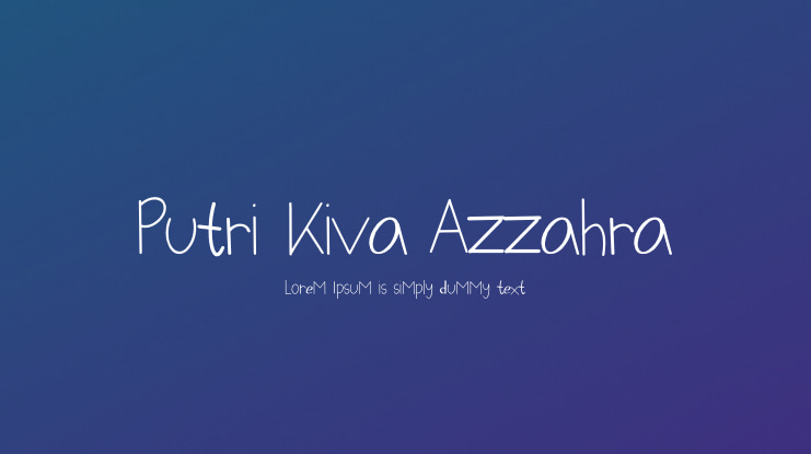 Putri Kiva Azzahra Font