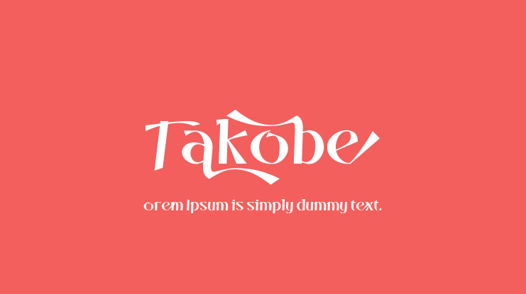 Takobe Font