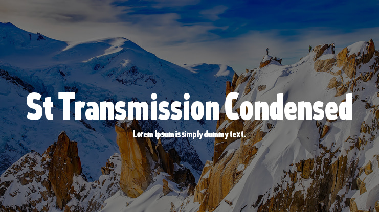 St Transmission Condensed Font Family