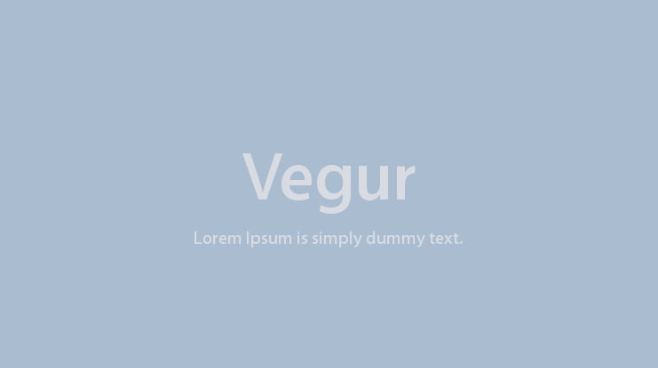 Vegur Font Family