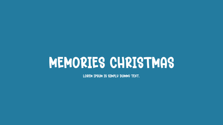 Memories Christmas Font