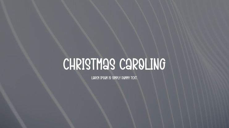 Christmas Caroling Font
