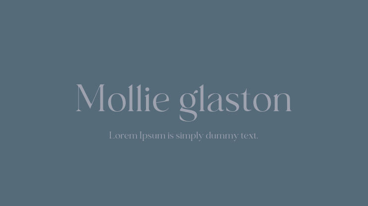 Mollie glaston Font