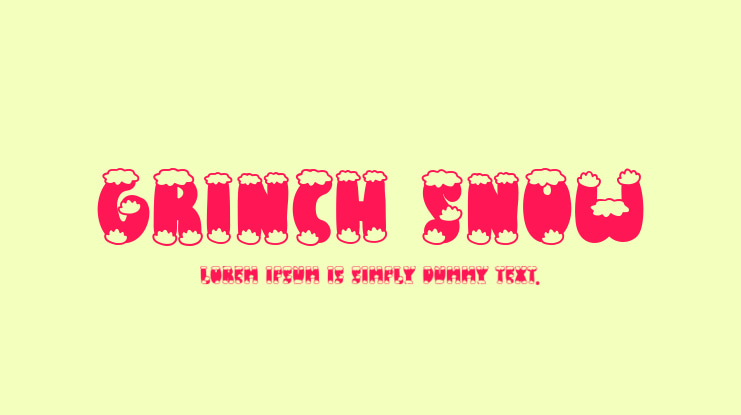 Grinch Snow Font