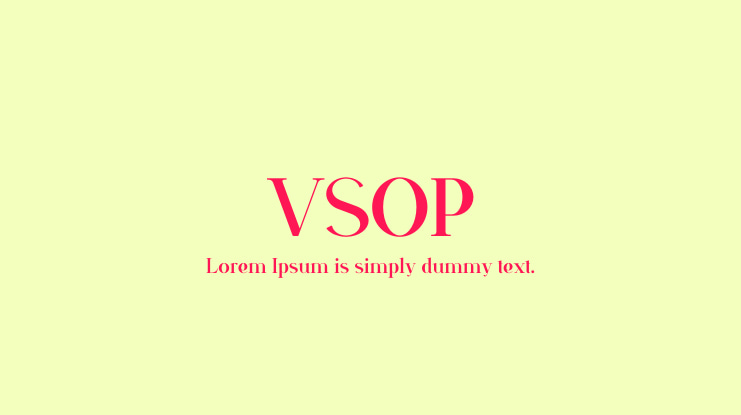 VSOP Font
