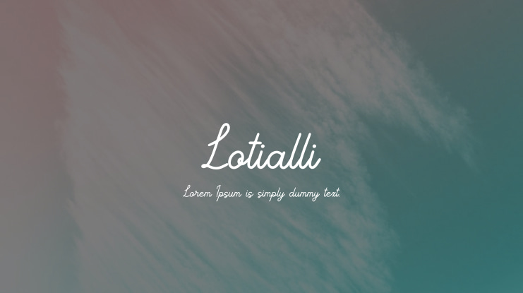 Lotialli Font