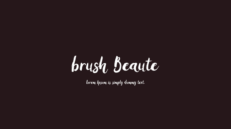 brush Beaute Font