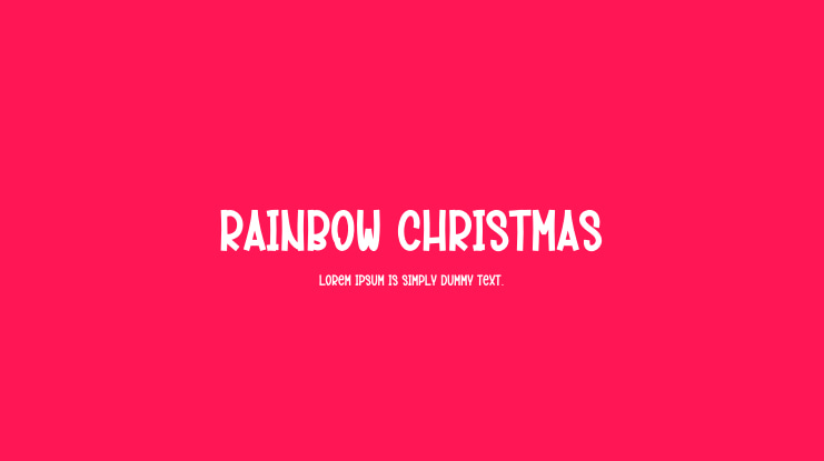Rainbow Christmas Font