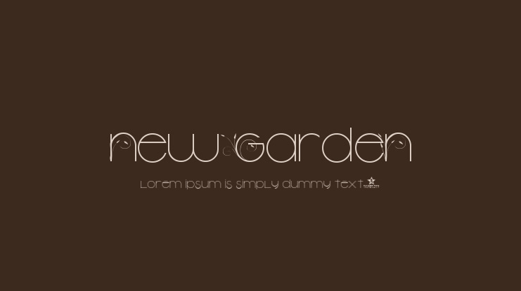 New Garden Font