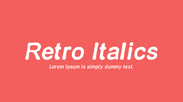 Retro Italics Font