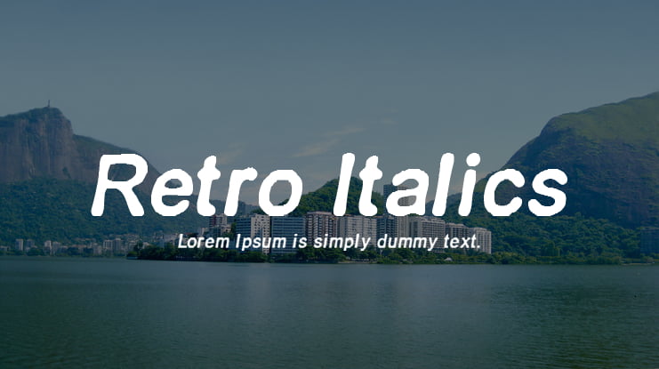 Retro Italics Font