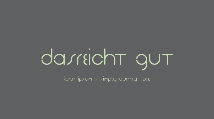 DasReicht Gut Font