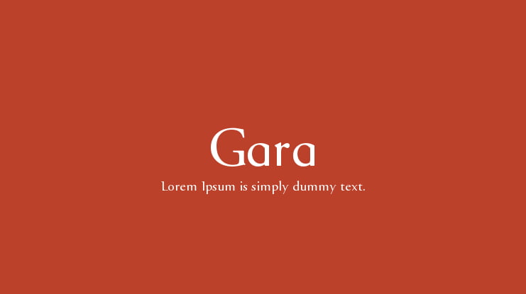 Gara Font Family