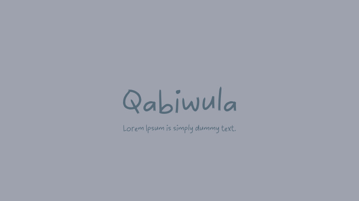 Qabiwula Font
