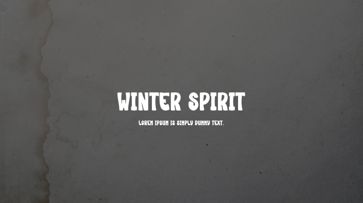 Winter Spirit Font