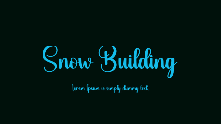 Snow Building Font