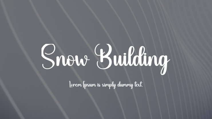 Snow Building Font