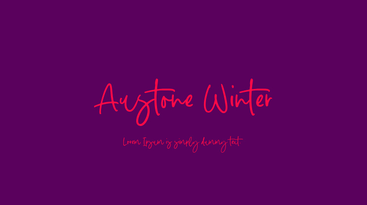 Austone Winter Font